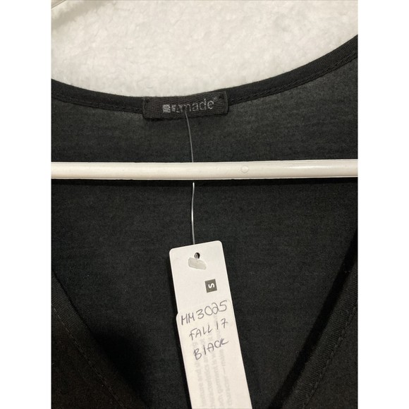 LAmade Shirt Dress Small S Black Micro Modal Soft Stretch Minimalist Loungewear - Picture 2 of 6